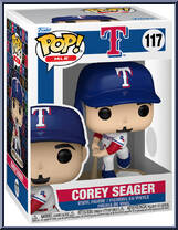 Corey Seager (Rangers) (White Home Uniform) from MLB - Pop! Vinyl Figures manufactured by Funko [Front]