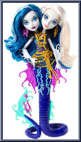 Peri and Pearl Serpentine (Hissters) from Monster High - Great Scarrier Reef manufactured by Mattel [Loose]