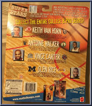 Vince Carter from NBA Superstars - College Pro manufactured by Mattel [Back]