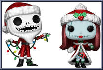 Santa Jack & Christmas Sally (Diamond) from Nightmare Before Christmas - Pop! Sets manufactured by Funko [Loose]