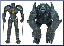 Jaeger Gipsy Danger (Battle Damage) / Kaiju Leatherback from Pacific Rim - Basic Series manufactured by Neca [Loose]