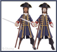 Captain Barbossa from Pirates of the Caribbean - On Stranger Tides - [4" Scale] - Series 1 manufactured by Jakks Pacific [Loose]