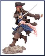 Captain Jack Sparow from Pirates of the Caribbean - On Stranger Tides - [6" Scale] - Series 1 manufactured by Jakks Pacific [Loose]