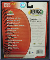 Alex Rodriguez from Play Makers - MLB - 2002 manufactured by Upper Deck [Back]