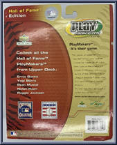 Nolan Ryan from Play Makers - MLB - Hall of Fame manufactured by Upper Deck [Back]
