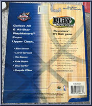 Kobe Bryant from Play Makers - NBA - All-Star Warm-Ups manufactured by Upper Deck [Back]