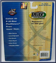 Latrell Sprewell from Play Makers - NBA - All-Star Warm-Ups manufactured by Upper Deck [Back]
