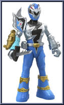 Blue Ranger vs Shockhorn from Power Rangers Dino Fury - Battle Attackers manufactured by Hasbro [Loose]