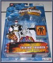 White Talking Thunder Power Ranger from Power Rangers Dino Thunder - Talking manufactured by Bandai [Front]