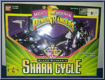 Black Ranger from Power Rangers Mighty Morphin - Shark Cycles manufactured by Bandai [Front]