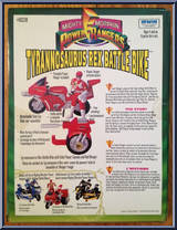Tyrannosaurus Rex Battle Bike & Red Ranger from Power Rangers Mighty Morphin - Battle Bikes manufactured by Bandai [Back]
