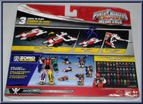 Delta Runner Zord and Blue Ranger from Power Rangers Super Megaforce - Zords manufactured by Bandai [Back]