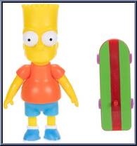 Bart (Skateboard / Red Shirt) from Simpsons - Mini manufactured by Jakks Pacific [Loose]