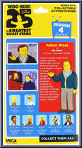 Adam West from Simpsons - Series 5 manufactured by Neca [Back]