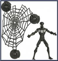 Spider-Man (Black Costume) (Wall Hanging Web) Action Figure