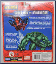 Spider-Man vs Abomination from Spider-Man (2000) - Classic Clashes manufactured by Toy Biz [Back]