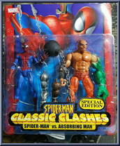 Spider-Man vs Absorbing Man from Spider-Man (2000) - Classic Clashes manufactured by Toy Biz [Front]