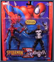 Spider-Man vs Punisher from Spider-Man (2000) - Classic Clashes manufactured by Toy Biz [Front]