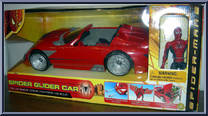 Spider Glider Car (Red) (with Spider-Man) from Spider-Man 2 - Movie - Accessories manufactured by Toy Biz [Front]