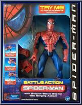 Spider-Man (Battle Action) from Spider-Man - Movie - Electronic Battle Figures manufactured by Toy Biz [Front]