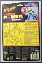Peter Parker (Spider-Sense) from Spider-Man - Spider Power - Series 2 manufactured by Toy Biz [Back]