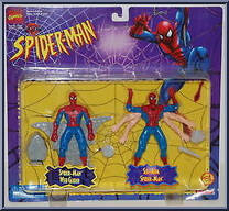 Spider-Man (Web Glider) & Spider Man (Six-Arm) from Spider-Man - Canadian 2-Pack - Series 4 manufactured by Toy Biz [Front]