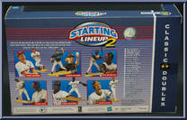 Derek Jeter / Omar Vizquel from Starting Lineup - Baseball - Classic Doubles - 2001 manufactured by Kenner [Back]