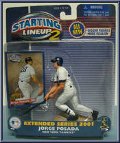 Jorge Posada (Extended) from Starting Lineup - Baseball - 2001 Series manufactured by Kenner [Front]