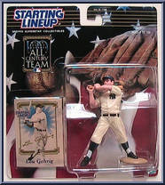 Lou Gehrig from Starting Lineup - Baseball - All Century Team manufactured by Kenner [Front]