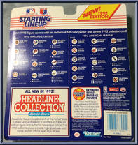 Nolan Ryan (Rangers) from Starting Lineup - Baseball - 1992 Series manufactured by Kenner [Back]