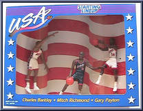 Charles Barkley / Mitch Richmond / Gary Payton from Starting Lineup - Basketball - Team USA manufactured by Kenner [Front]