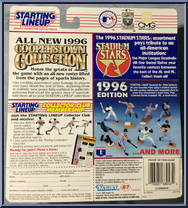 Roberto Clemente from Starting Lineup - Cooperstown Collection - 1996 Series manufactured by Kenner [Back]