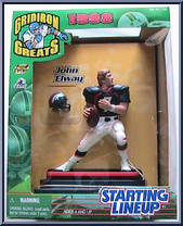John Elway from Starting Lineup - Football - Gridiron Greats - 1998 manufactured by Kenner [Front]