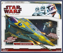 Anakin's Jedi Starfighter from Star Wars - Clone Wars (2008) - Vehicles manufactured by Hasbro [Front]