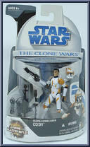 Clone Commander Cody from Star Wars - Clone Wars (2008) - White / Blue Cards manufactured by Hasbro [Front]