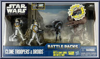 Clone Trooper & Droids from Star Wars - Clone Wars (2008) - Battle Packs manufactured by Hasbro [Front]