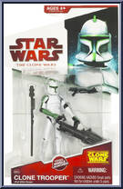 Clone Trooper (41st Elite Corps) from Star Wars - Clone Wars (2008) - White / Red Cards manufactured by Hasbro [Front]