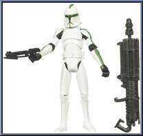 Clone Trooper (41st Elite Corps) from Star Wars - Clone Wars (2008) - White / Red Cards manufactured by Hasbro [Loose]