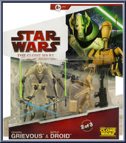 General Grievous / Battle Droid from Star Wars - Clone Wars (2008) - 2-Packs manufactured by Hasbro [Front]