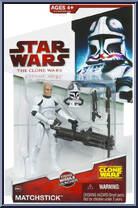 Matchstick from Star Wars - Clone Wars (2008) - White / Red Cards manufactured by Hasbro [Front]