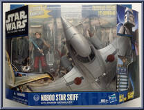 Naboo Star Skiff (with Anakin Skywalker) from Star Wars - Clone Wars (2008) - Battle Game Cards - Dioramas manufactured by Hasbro [Front]