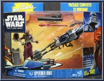 Speeder Bike (with Plo Koon) from Star Wars - Clone Wars (2008) - Battle Game Cards - Dioramas manufactured by Hasbro [Front]