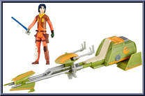 Ezra Bridger's Speeder (with Ezra Bridger) from Star Wars - Force Awakens - Vehicles manufactured by Hasbro [Loose]