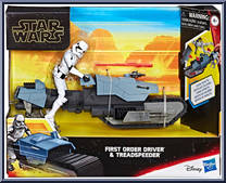 First Order Driver & Treadspeeder from Star Wars - Galaxy of Adventures - 5" Scale - Vehicles manufactured by Hasbro [Front]