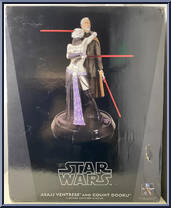 Asajj Ventress and Count Dooku from Star Wars - Statues manufactured by Gentle Giant [Front]