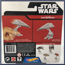 First Order Star Destroyer from Star Wars - Hot Wheels Starships - Black Card / White Letters manufactured by Mattel [Back]