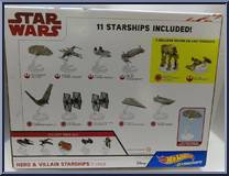 Hero & Villain Starships 11-Pack from Star Wars - Hot Wheels Starships - Box Sets manufactured by Mattel [Back]