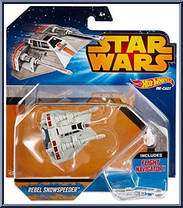 Rebel Snowspeeder from Star Wars - Hot Wheels Starships - Blue Card / Yellow Letters manufactured by Mattel [Front]