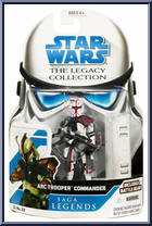 ARC Trooper Commander (Red) from Star Wars - Legacy Collection - Blue / White Cards - Saga Legends manufactured by Hasbro [Front]