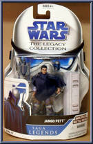 Jango Fett from Star Wars - Legacy Collection - Blue / White Cards - Saga Legends manufactured by Hasbro [Front]